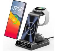 Wireless Charger for Samsung Devices, 3-in-1 Wireless Charging Station for Galaxy S25 Ultra/S25+/S25/Z Fold/Z Flip7/S24/S23, for Galaxy Watch 8/8 Classic/7/Ultra/6/5/4, Galaxy Buds3 Pro (No Adapter)
