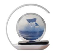 Wireless Charger Magnetic Charger Mobile Sand Lamp Decoration Wireless Charging Station Dynamic Sand Landscape Lamp | Wireless Phone Chargers, Use For Bur