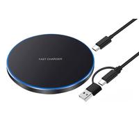 Wireless Charger Pad for iPhone Samsung Pixel,Wireless Charging Mat for iPhone 16 15 14 13 12 11 XR X XS Series,Airpods4/pro 2/3/2,Galaxy S25 S24 S23 S22 S21 S20 Ultra Plus,Note20/10,Galaxy buds3 Pro