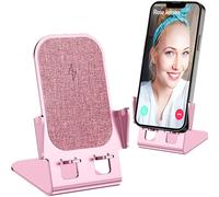 Wireless Charger Stand, TECHGEAR 15W Fast Wireless Charger Stand, Metal Charging Dock Station for iPhone 16/15/14/13/12/11/Max/Plus, Samsung Galaxy S24/23/22/21 Ultra, Huawei, Redmi, Honor, Oppo etc