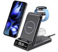 Wireless Charger Stand for Google Pixel Watch 3/2, 3 in 1 Charging Station for Google Pixel 9 Pro/9 Pro XL/9/8 Pro/8a/8/7a/Fold/7/7 Pro/6/6 Pro, Pixel Buds Pro 2, SwanScout 703G2