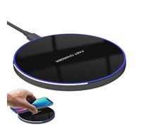 Wireless Charger - Wireless Phone Charger | Fast Wirelesscharger | Safe Pad with Quick Portable Light for Laptop and Phone Ideal for Travel | High Qu Aluminium Alloy Material