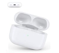 Wireless Charging Case Compatible with Air Pods Pro 1st & 2nd Generation, 660mAh Charger Case Replacement Support Wireless Charging, Support Pairing & Sync Button(No Earbuds), White