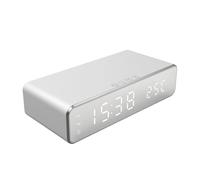 Wireless Charging Dock for Alarm Clock | Backlit Phone Holder with LED Digital Time Display Multifunction Charging Stand Smart Organizer | Nightstand
