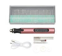 Wireless Charging Metal Engraving Pen, Portable DIY Drilling Tool with 3 Speed, Keychain and Necklace Making, Durable Etching Pen for Stone Wood Glass Mini Electric Grinder (Rose