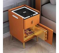 Wireless Charging Nightstand with LED Light, Multifunctional Smart Side Table for Bedroom, Living Room, Office, Invisible Safe Design, Modern Furniture