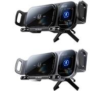 Wireless Charging Rotating Car Mount,15W Fast Charger, One-Click Rotation,360° Rotation,Anti-Shake Auto Clamping, for Foldable Phones,Universal Phone Holder for Car Dashboard & Air Vent (SET)