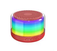 Wireless Charging Speaker 8x8x5cm ABS Material Build(red) | 5.0 connectivity, stable signal, clear for treble, deep for bass, compact 8cm cube design