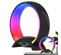 Wireless Charging Speaker - Mood Light Speaker, 4-in-1 Alarm Clock | Wireless Charging Speaker, Wireless Charger with Light, Bedside Atmosphere Light for Families, 8.66 x 3.15 x 8.78 Inches