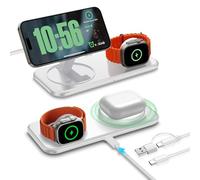Wireless Charging Station Compatible with Mag-safe Charger, Foldable Magnetic Wireless Charger Stand for iPhone 17 16 15 14 13 12, Apple Watch 11/10/9/Ultra 3/Ultra 2/8/SE2/7/6/5/4/3/2,Airpod4/3/Pro