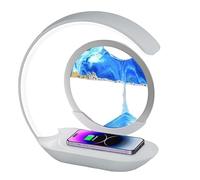 Wireless Charging Station,Dynamic Sandscape Lamp - Cell Phone Wireless Chargers,For Office Bedroom Table Night Bathroom Home Sensory Meditation