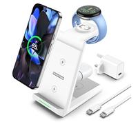 Wireless Charging Station for Google - NANAMI 3 in 1 Wireless Charger for Google Pixel 10 Pro Fold/10 Pro XL/10 Pro/10/9/8/7/6 Buds Pro 2, Induction Charging Stand for Pixel Watch 3/2(Not for 1 Gen)