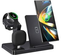 Wireless Charging Station for Samsung 3 in 1 Wireless Charger Compatible with Samsung Galaxy S25/S24/S23/S22/S21/S20,Z Fold/Flip,Note20/10 Ultra,Galaxy Watch 7/6/5/4/3/Active,Galaxy Buds 2/Pro/Live