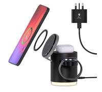 Wireless Charging Station for Samsung by MMOBIEL - 4 in 1 Qi2 Certified Magnetic Phone Fast Charger Stand for Samsung Galaxy S25/S24/S23/S22 Series, Watch 7/6/5, Buds - Incl. 25W Adapter - Black