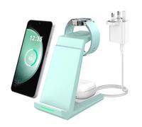 Wireless Charging Station for Samsung - NANAMI 3 in 1 Wireless Charger for S26 S25 Ultra S24 Z Fold Flip 7/6, Induction Charging Stand for Multiple Devices Galaxy Buds Watch 7[Only for Samsung Watch]