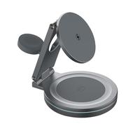 Wireless Charging Station, Wireless Charging Stand - Non-Slip Adjustable Charging Station | Zinc Alloy Phone Watch Charging Stand with 360° Rotation Design, Bed Charging for Home, Mobile, au