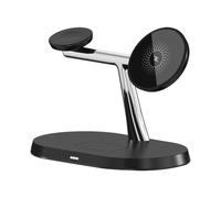 Wireless Charging Station - Wireless Station for Smart Devices | 15W Fast Power with Magnetic Alignment, Multifunctional Holder for Phones, Watches, Earbuds, Bedroom, Kitchen and Living Room