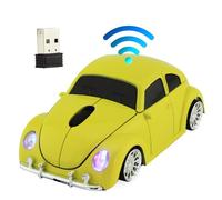 Wireless Classic Beetle Mouse 2.4GHz Optical USB Mouse with Headlights, 1600 DPI Plug & Play, Fun Car Design for Laptop, PC, Mac, Windows, Mac OS, - Cool Mini Mouse Gift for Kids, Students, Office Use