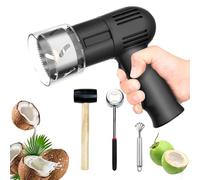 Wireless Coconut Opening Machine Electric Coconut Opener with Stainless Coconut Grater Open shell diameter 2.4 inches 2000mAh Battery Coconut Shell Opener Cutter Tool for Young&Old Coconuts
