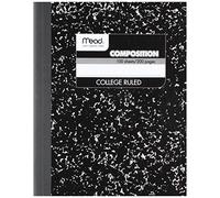 Wireless Composition Book, College Rule, 9-3/4 x 7-1/2, White, 100 Sheets [Set of 4]