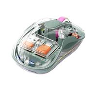 Wireless Computer Control with Lights - RGB Light Computer Control Transparent Mice - Working Learning Game Playing with Silent Click for Study Room, Dormitory