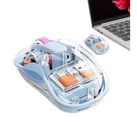 Wireless Computer Quiet Control, Wireless Laptop Control, Transparent Computer Control Mouse with RGB Light | Living Room, Classrooms, Study, Quiet, Control C