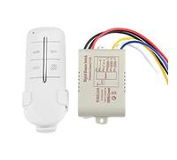 Wireless Control Switch, 1/2/3/4 Ways ON/OFF AC180-240V 1000W Wireless Receiver Lamp Light RF Remote Control Switch for Crystal Lamp, Modern Low-pressure Lamp(3Way 3 * 1000W-MR703)