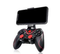 Wireless Controller Bluetooth Gamepad Universal Gamepad Wireless Game Controller for iOS Devices with Bluetooth 5.0 Ergonomic Design Non Slip Grip (Black)