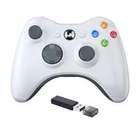 Wireless Controller Compatible with Xbox 360, 2.4GHZ Wireless Remote Upgraded Joystick Game Controller for Xbox 360 & Slim/Windows PC,7, 8, 10,11 (White)