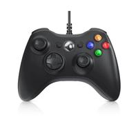 Wireless Controller Controller For Xb&ox 360 2.4G Wireless Gaming Remote Joystick 3D Rocker Game Handle Tools Parts Dual Vibration(WIRED-black)