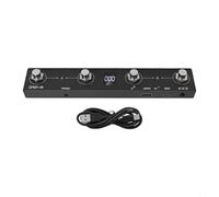 Wireless Controller Footswitch for M-VAVE Chocolate Plus 4 Button Rechargeable Pedal for Musicians Page Effects Control 300mAh Battery 12 Hour Life for Live Performance Studio Recording(Black)