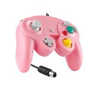 Wireless Controller For Ni&nt&en&d Ga&me&cu&be Accessories Controller for NGC Joystick Replacement Classic Game Control for wii GC Port Wired(Pink)