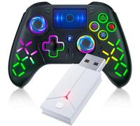 Wireless Controller for PS-5 with Adapter, Compatible with PS-5 Pro/Slim/PC, Dual Vibration, Marco/Turbo Function, 3.5mm Audio Jack, 6-Axis Motion Gamepad