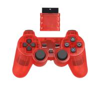 Wireless Controller For PS2/PS1 Gamepad Dual Vibration Shock For So&ny Pl&ay&st&at&io&n 2 Joypad Joystick Controle USB PC Game Console(Red)