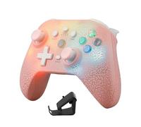 Wireless Controller Ns21 Wireless Game Console+Stand For Sw&it&ch/Ps3/Ps4/Android/Ios 6-Axis Gyro Joystick Dual Motor Bluetooth Gamepad(Pink)