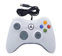 Wireless Controller USB Wired Gamepad Xb&ox 360 Game Controller PC Handheld Joystick Game Gamepad Double Vibration for Windows Controle Xb&ox(White)