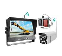 Wireless Crane Camera 9'' Monitoring DVR 30X Zoom Amplification AHD Wifi Display Set For Tower Stone Caravan(128G)