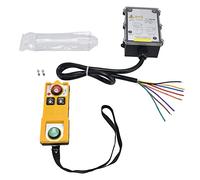 Wireless Crane Remote Control Industrial Radio Remote for Lifting Cranes with Emergency Stop Button Electric Elevator Switch Transmitter & Receiver (1 Transmitter + 1 Receiver 220V)