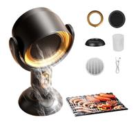 Wireless Desktop Range Hood, powerful Airflow Grease Fume Extractor, Washable Filter & Large Oil Collection Cup, Portable Ion Air Purifier for Indoor Cooking Camping