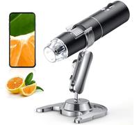 Wireless Digital Microscope, SKYBASIC WiFi Microscope 2.0 MP 50X to 1000X WiFi Handheld Zoom Magnification Camera Magnifier 1080P 8 LED Compatible with Android and iOS Smartphone or Tablet, Windows