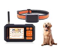 Wireless Dog Fence & Training System with Real-Time GPS Tracking, 2.8" Color Display, 5 Shape Boundaries, 0-9 Adjustable Shock, Waterproof, for Dogs 3-130 lbs (1 Transmitter + 1 Receiver)