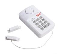 Wireless Door Alarm with Keypad Password and Battery Backup, Loud Burglar Alert for Home, Garage, Shed or Caravan Security, Multi-Mode Indoor Magnetic Sensor, Easy Setup
