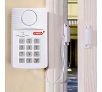 Wireless Door Alarm with Keypad Password Entry, Loud Burglar Security Alert for Home, Garage, Shed or Caravan, Battery Operated Indoor Magnetic Sensor with Chime, Instant and Delay Modes