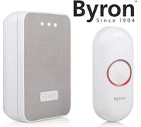 Wireless Door Bell Battery Operated Chime with LED Light Alert & Bell Push Byron
