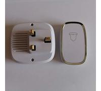 Wireless Door Bell Doorbell Waterproof Wall Plug-in Chime Remote 300M 36 Tunes, 1 Push Button Transmitter +1 Plug-In Receivers + Adjustable 4 Level Volume + Flashing Light Indicator + 1 x 12V battery