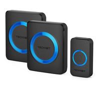 Wireless Door Bell Dual Mains Cordless Plug Loud Long Range Home Black