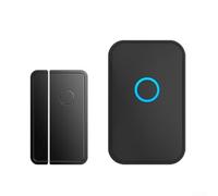 Wireless Doorbell and For Window Sensor with 52 Melodies for Effective Security Monitoring (Black )