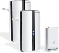 Wireless Doorbell, Battery-Free Wireless Set, 200 m Range, IP55 Outdoor Waterpr