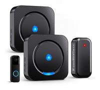 Wireless Doorbell Chime Video Doorbell Extender - Compatible with Blink Video Doorbell, Easy Setup, Loud Alarm (1 Video Doorbell Extender 2 Receivers ）