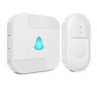 Wireless Doorbell, Door Bells Wireless Cordless Battery Operated Plug in Waterproof Door Chime Kits at 1,000ft Long Range with 55 Chimes, 5-Level Volume, LED Light
